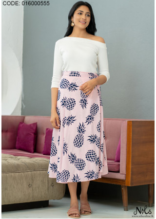 PINEAPPLE WRAP PINK SKIRT